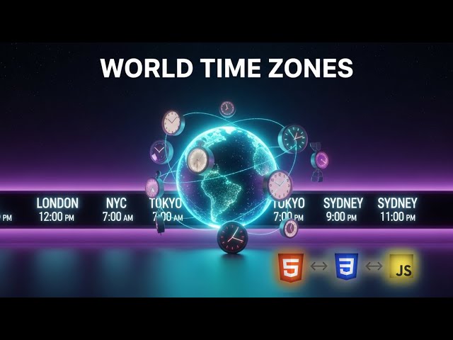 Create a stunning World Clock with HTML, CSS & JavaScript - Full Tutorial! - Write in code
