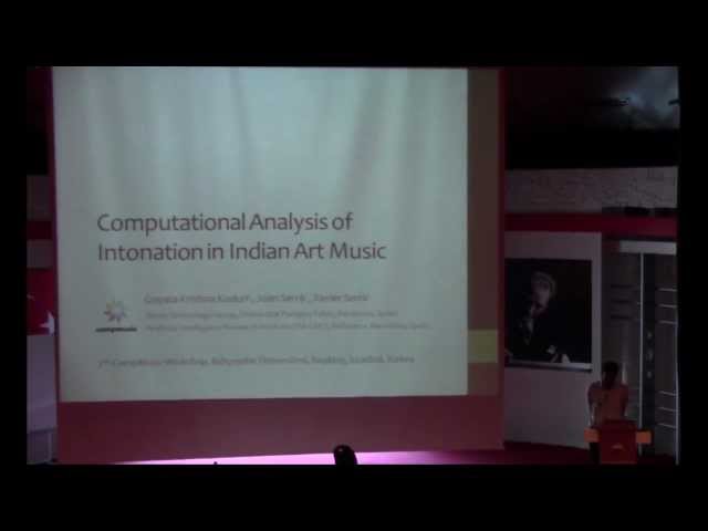 Computational Analysis of Intonation in Indian Art Music: Gopala Krishna Koduri