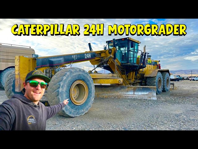 THE RAREST EQUIPMENT I OWN - THE WORLDS LARGEST PRODUCTION GRADER CAT 24H!!!!