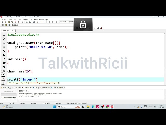 20 — Function User Input