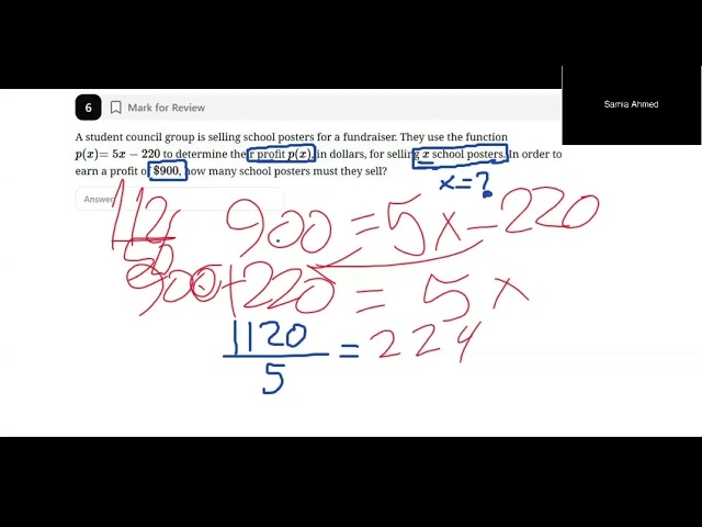 SAT math test Trail session