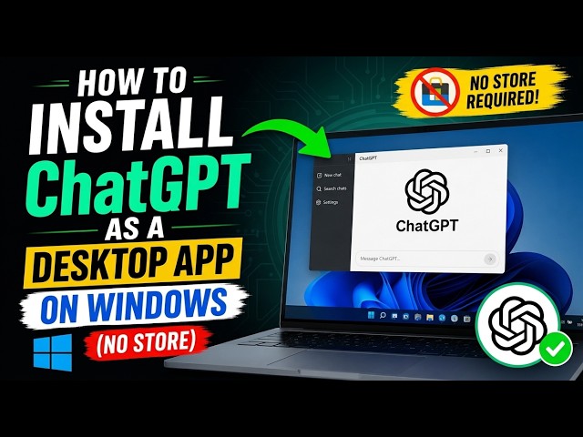 How to Install ChatGPT as a Desktop App on Windows (No Store) ?