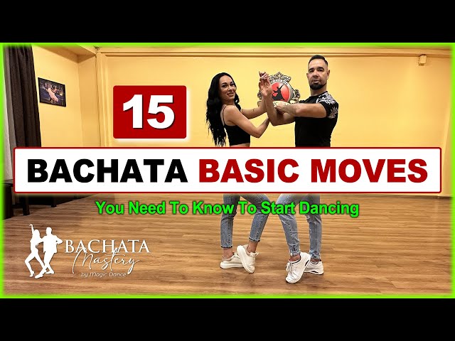 🕺💃 15 BACHATA BASIC MOVES TUTORIAL | You Need To Know To Start Dancing Right Now!