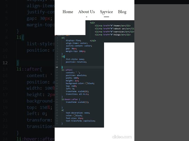 underline hover effect CSS