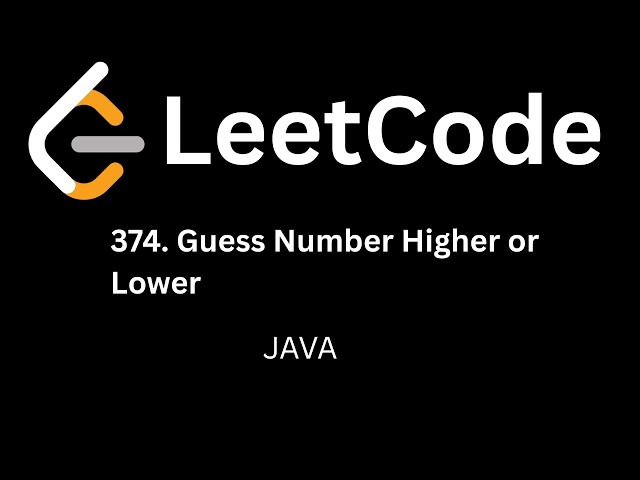 Leetcode 374: Guess Number Higher or Lower | Java Solution | Hindi