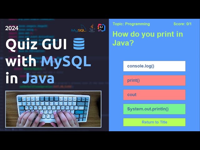 ASMR Programming - Quiz Game with MySQL Database - Java Beginner Project Tutorial