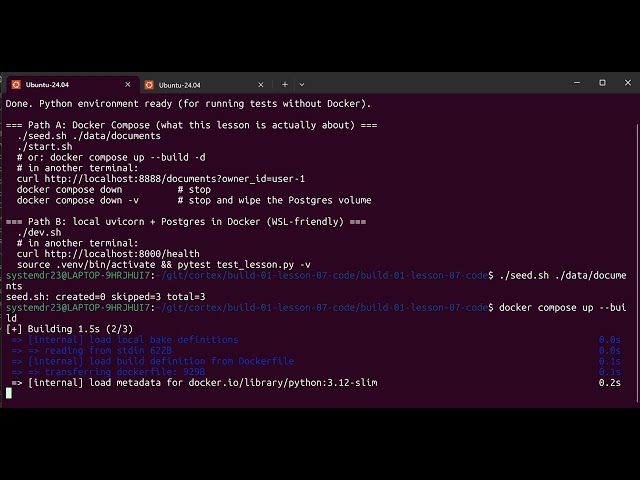 Cortex API Build 01 Lesson 07: Docker Compose FastAPI + Postgres Tutorial