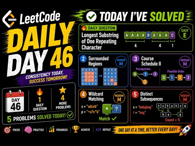 Leetcode Daily Day 46 + 4 Qs