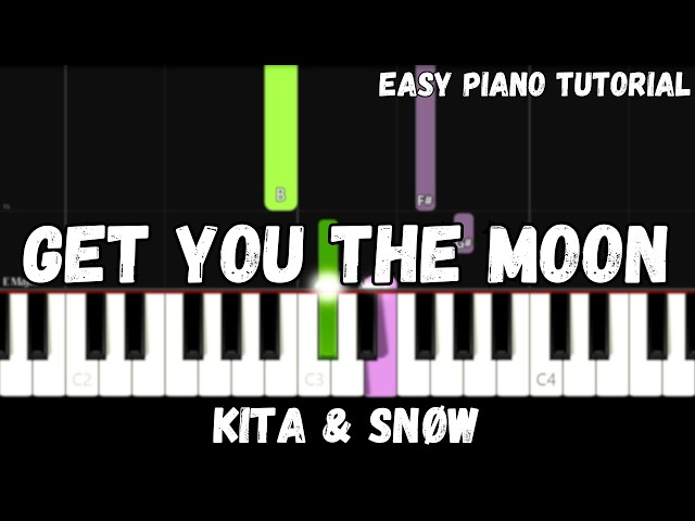 Kina - Get You The Moon ft. Snøw (Easy Piano Tutorial)