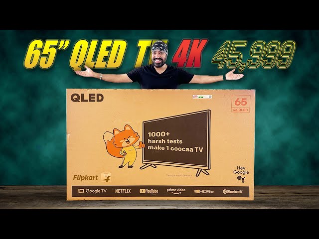KILLER DEAL 🔥 65 inch 4K QLED TV with Matte Display ₹45,999 - Coocaa Y73 Pro Google TV (2024)