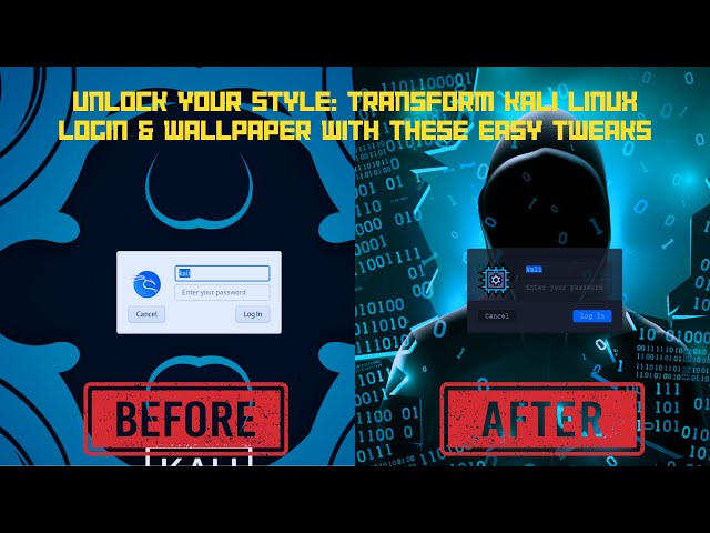 Customize Kali Linux: Change login icon & lockscreen wallpaper for a personalized touch!