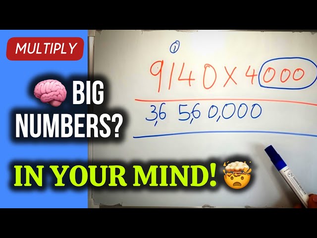 Can You Multiply BIG Numbers Without a Calculator? 🧠 | Mental Maths Trick #dewdroplet #education 