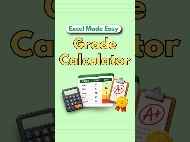How to Create an Automatic Grade Calculator in Excel 📊