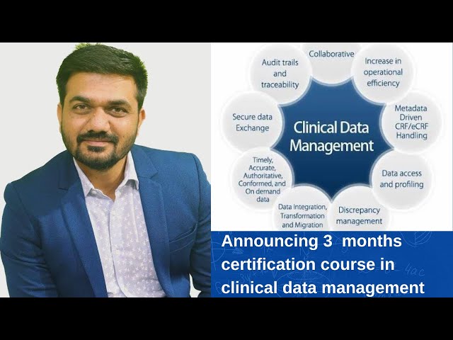Announcing 3 months certification course in clinical data management ￼