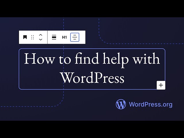 How to find help with WordPress