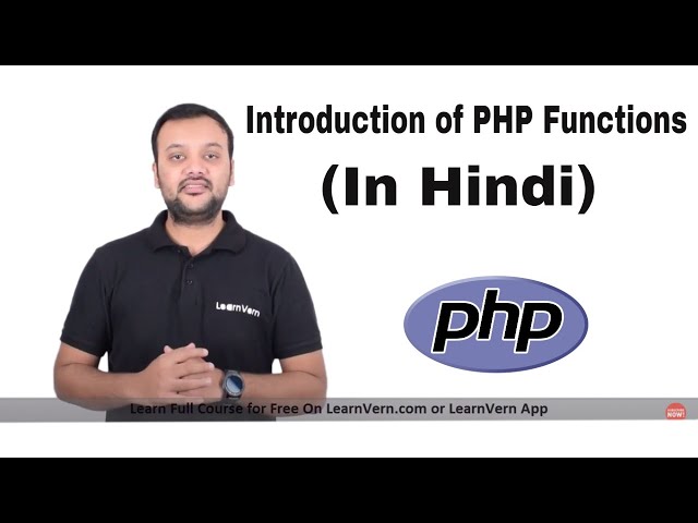 Introduction of PHP Functions | How to Create a Functions in PHP? Video in Hindi | LearnVern