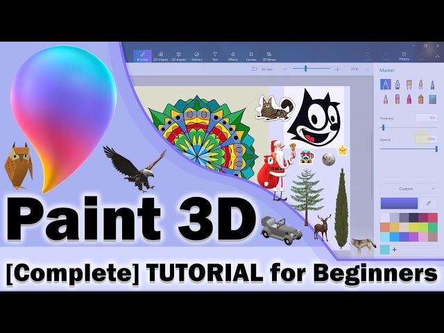 Microsoft Paint 3D Tutorial for Beginners [Complete]