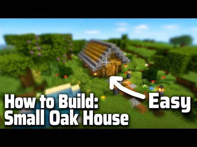 How to Build a Simple Survival House in Minecraft 🏠 | Easy Oak House Tutorial