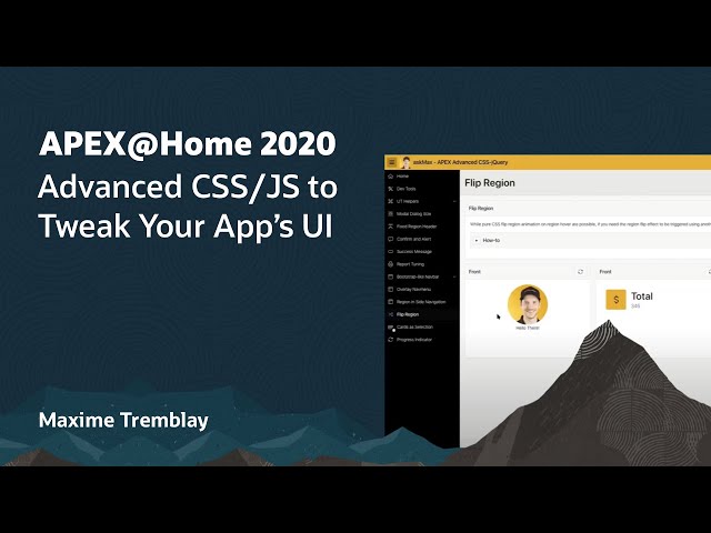 Advanced CSS/JS Techniques to Tweak Your Application UI - Maxime Tremblay
