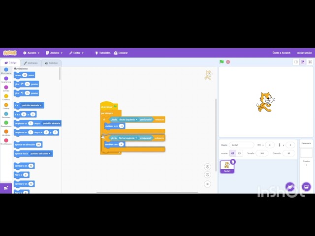 Scratch movimiento básico  #programacion #programming #basico #basic #scratch 