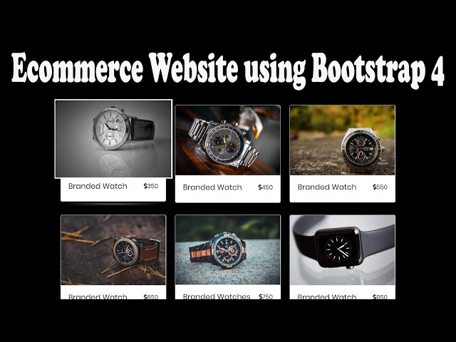 Ecommerce Website HTML | CSS | Bootstrap 4 | E-commerce Responsive Website| Ecommerce Website design