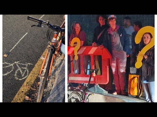 Il flash mob in via Rimesse per chiedere una pista ciclabile: «Una nuova opera pensata solo per l...