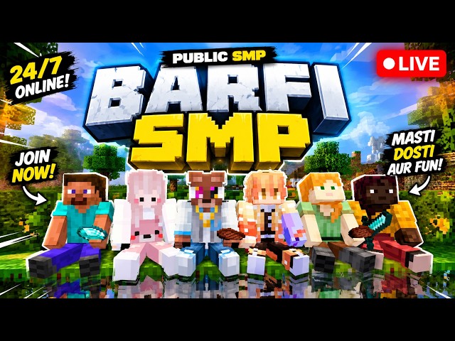 🔴 Minecraft LIVE | Public SMP | Season 2  | Java + PE 24/7 | Road to 1000