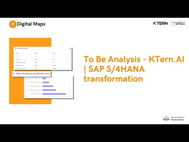 To Be Analysis - KTern.AI | SAP S/4HANA transformation | Digital Maps