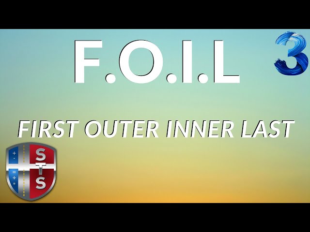 FOIL - A technique for distributing two binomials - complex numbers - conjugate