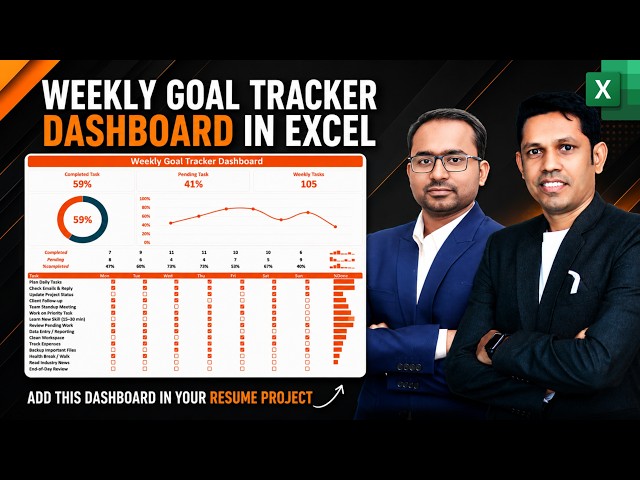 Excel Goal Tracker Dashboard Project | Complete Step-by-Step Tutorial