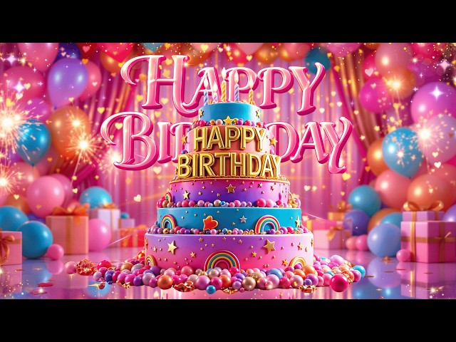 Happy Birthday Song 🎉 The Best Birthday Celebration Video 🎂