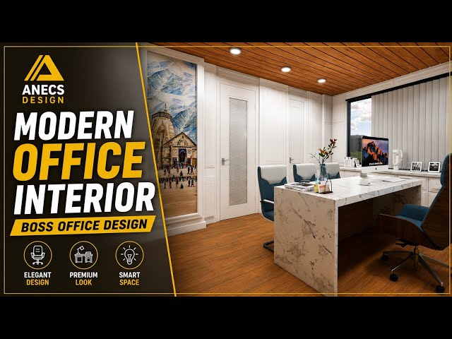 Luxury Office Interior Design 🔥 | Premium Boss Office Design | ANECS Design