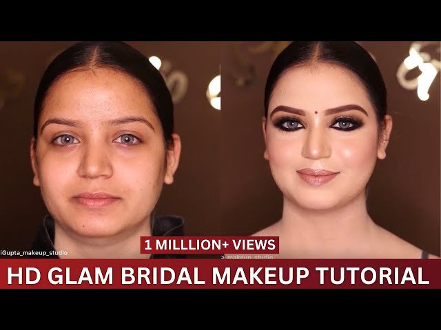How to do GLOSSY BRIDAL makeup by @Sakshi Gupta Makeup Studio & Academy in simple steps