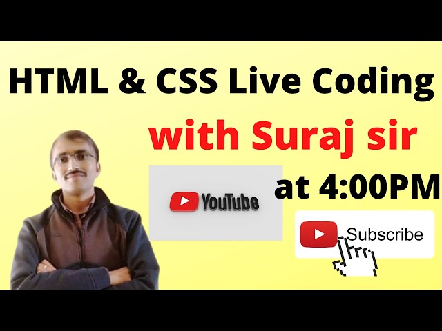 HTML Live Class with CSS with Suraj Sir@COMPUTER & EXCEL SOLUTION