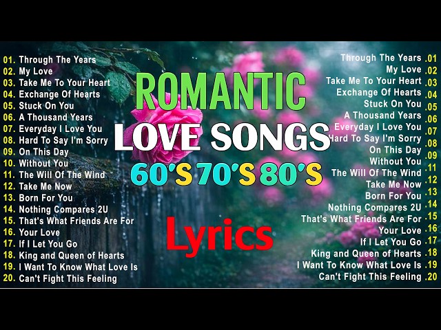 Greatest 80s 90s Love Songs Throwback 💖 Lyrics Romantic Old Love Songs Playlist 💕