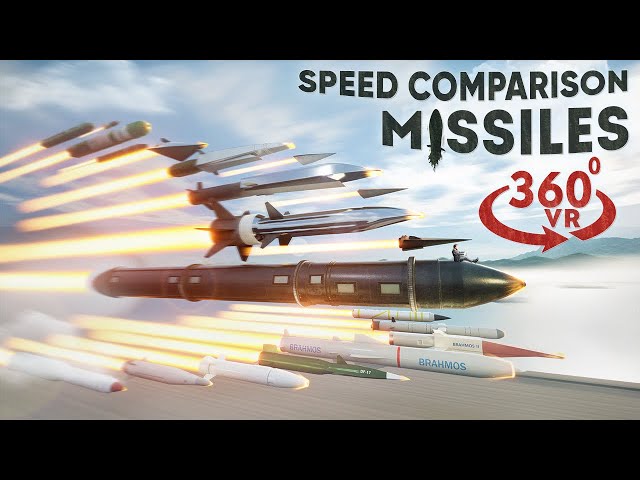 SPEED COMPARISON 3D | Missiles VR360 🚀