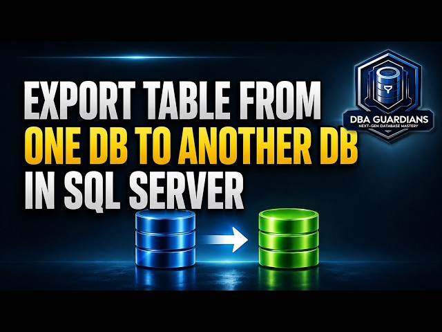 How to Export a Table from One Database to Another in SQL Server | SSMS Practical | SQL DBA Course |