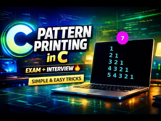 Pattern Printing in C |Pattern - 7| Simple & Easy Tricks 🔥 | Exam & Interview