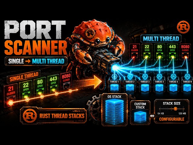 Writing a HYPER-SCALE Port Scanner in Rust: Single-Thread vs. Multi-Thread & Stack Control