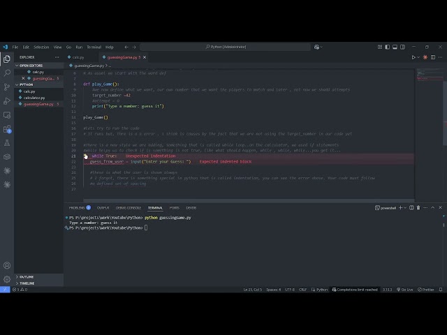 Python Mini Projects: Number Guessing Game (Beginner Friendly!)