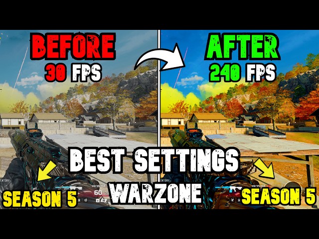 Warzone SEASON 5 BEST SETTINGS (Optimize FPS & Visibility)