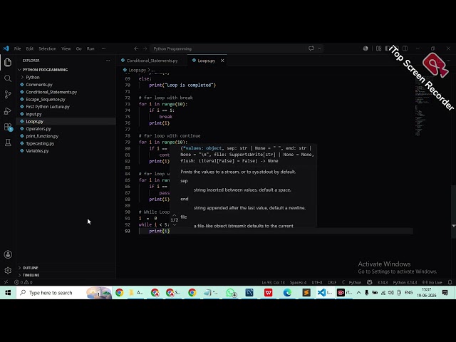 Python New Batch: For & While Loop in Python
