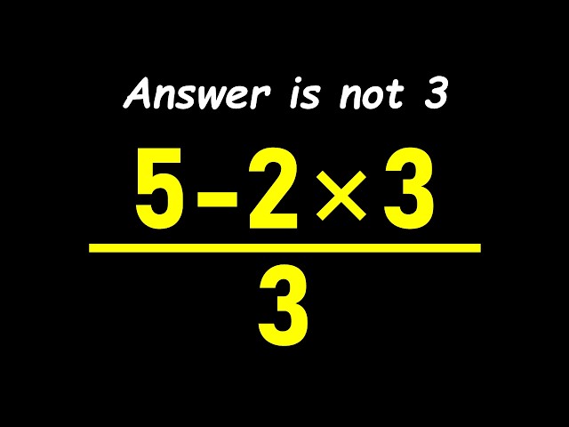 Tricky Math Problem