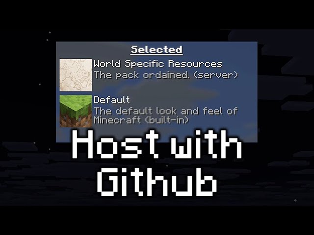 How to host server resource pack on Github