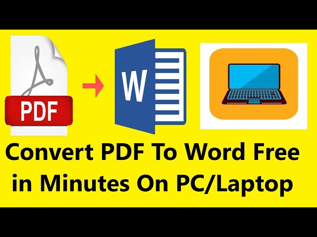How to Convert PDF to Word for Free | Change PDF File to Word Document | convert pdf to word