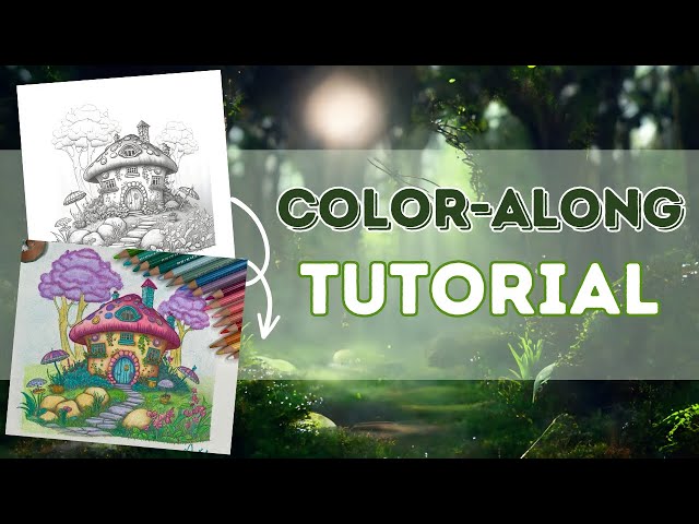 Fantasy Fairy Home Color-Along | Easy Grayscale Coloring Tutorial | Colouring With MJ