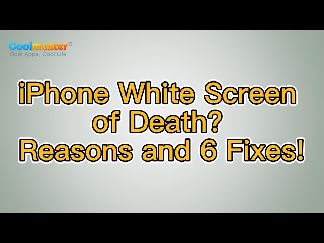 How to Fix iPhone White Screen of Death? [6 Solutions]