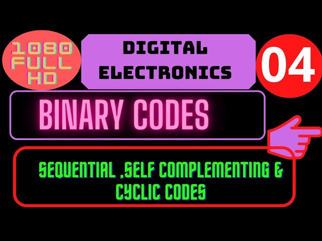 LECTURE NO.4: Sequential Code |Self Complementing Code| Cyclic Code |what is self complementing code