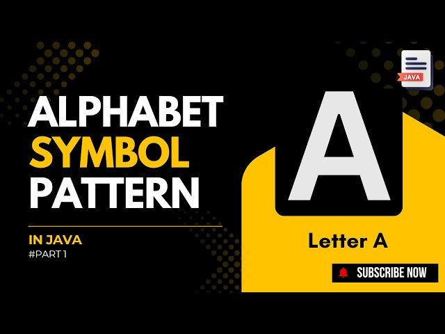 How To Print An Alphabet Shape Using Stars In Java (For Beginners)