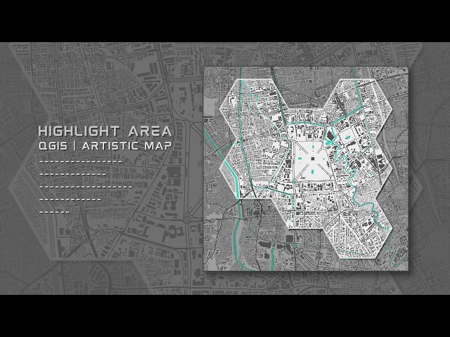 Making a modern area highlight map in QGIS